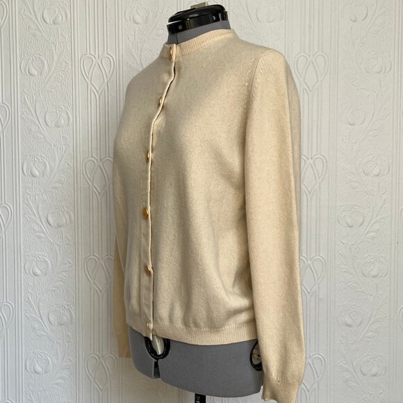 Vintage Ballantyne beige Cardigan size M - Picture 2 of 3